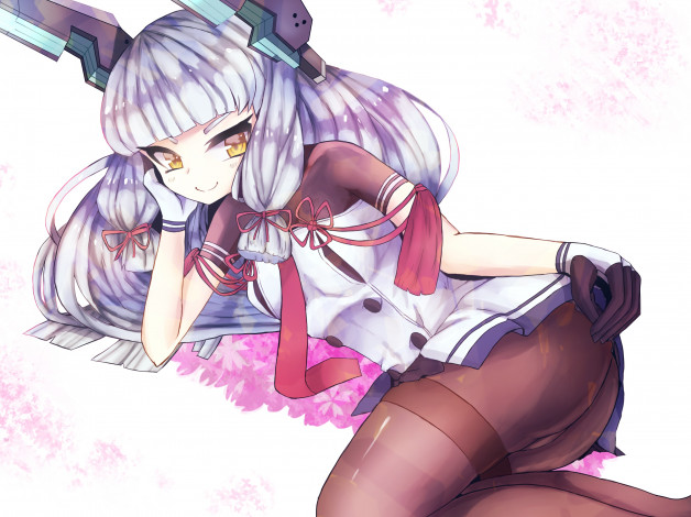 Обои картинки фото аниме, kantai collection, kantai, collection, murakumo, kancolle, арт, девушка, взгляд, tori, kabocha