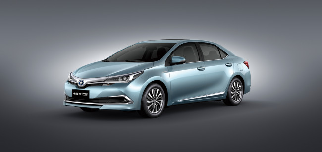 Обои картинки фото автомобили, toyota, corolla, hybrid, cn-spec, 2015г, серый