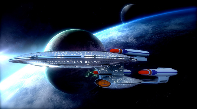 Обои картинки фото видео игры, star trek constellation, космический, корабль, вселенная, полет, планета