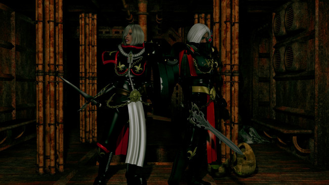 Обои картинки фото видео игры, dark heresy, киборг, оружие, фон, взгляд, девушка