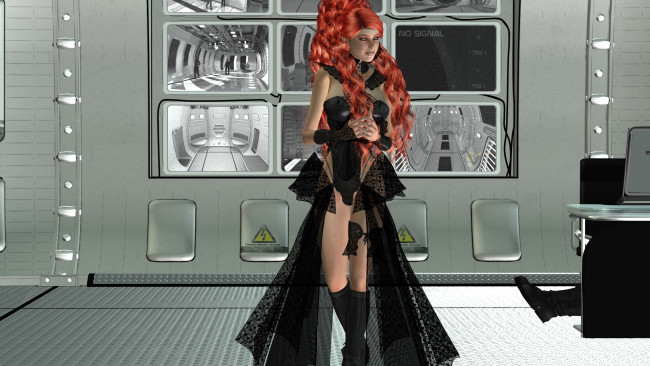 Обои картинки фото видео игры, dark heresy, взгляд, девушка, рыжая, фон