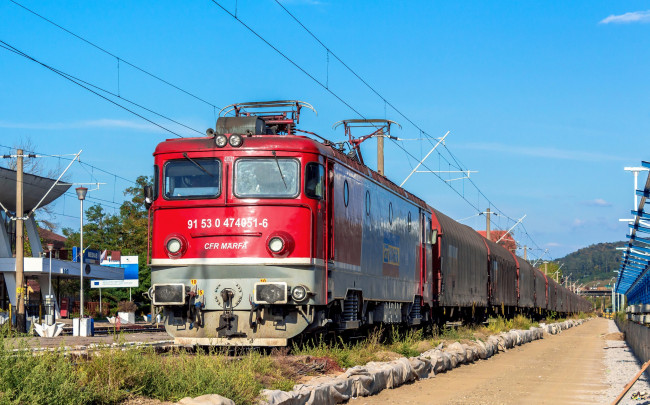 Обои картинки фото техника, электровозы, локомотив, рельсы, дорога, состав, железная