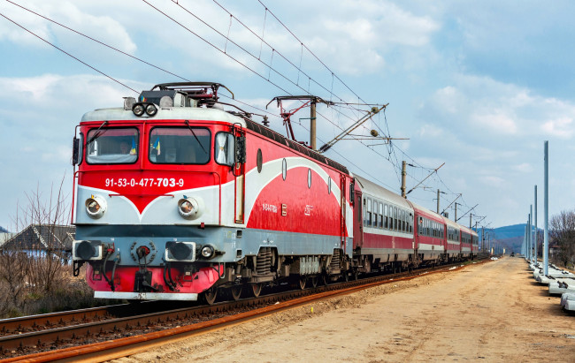 Обои картинки фото техника, электровозы, состав, локомотив, рельсы, дорога, железная