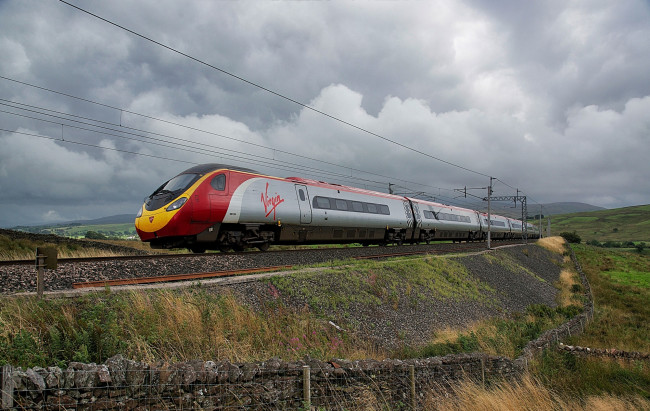 Обои картинки фото техника, поезда, локомотив, рельсы, дорога, железная, состав