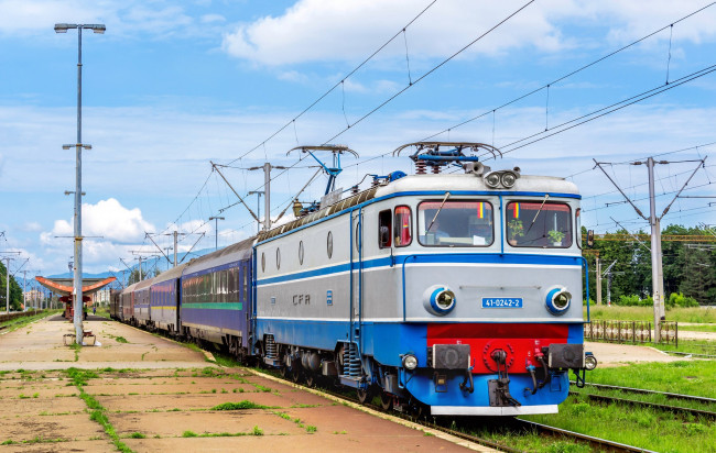 Обои картинки фото техника, электровозы, состав, локомотив, рельсы, дорога, железная