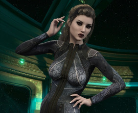 Картинка 3д+графика люди+ people фон девушка взгляд