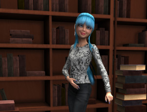 Картинка 3д+графика люди+ people девушка фон взгляд