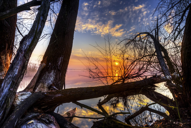 Обои картинки фото природа, восходы, закаты, рассвет