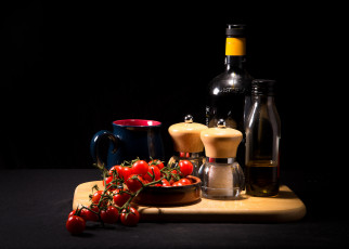 Картинка еда натюрморт томаты специи помидоры