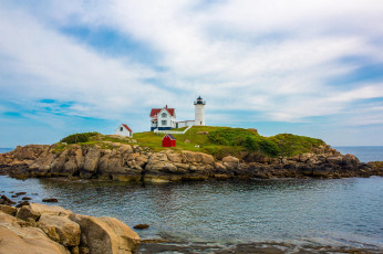 Картинка природа маяки скалы море маяк мыса неддик штат мэн в кейп-недике