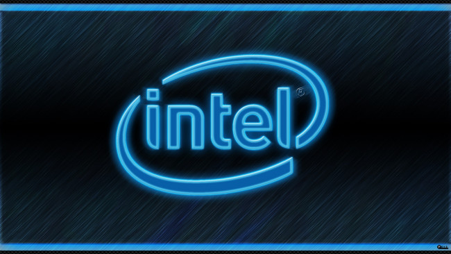 Обои картинки фото компьютеры, intel, фон, логотип