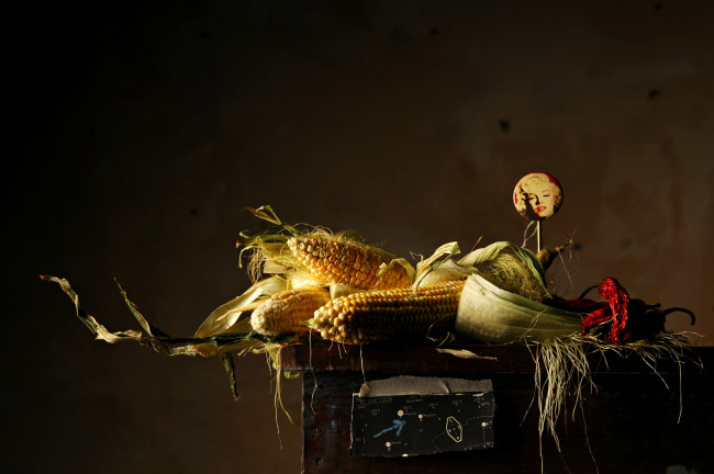 Обои картинки фото еда, кукуруза, початки