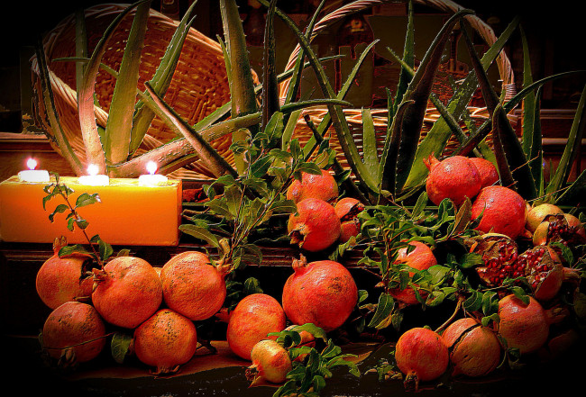 Обои картинки фото еда, гранат, плоды