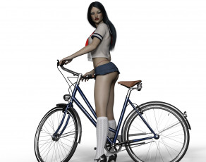 Картинка 3д+графика люди+ people фон взгляд девушка