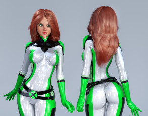 обоя 3д графика, люди , people, фон, девушка, взгляд