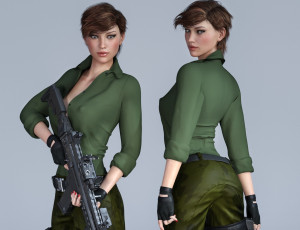 Картинка 3д+графика люди+ people девушка фон взгляд