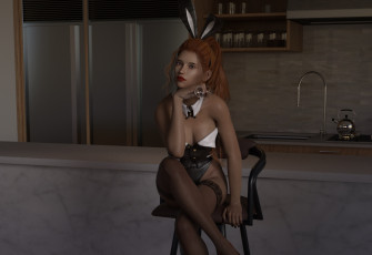 Картинка 3д+графика люди+ people взгляд фон девушка