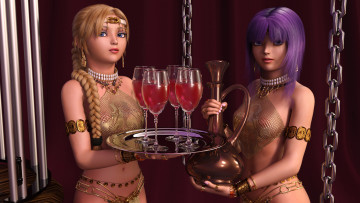 Картинка 3д+графика люди+ people фон девушки взгляд