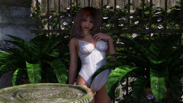 Картинка 3д+графика люди+ people фон взгляд девушка