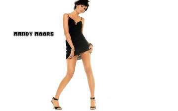 Картинка девушки mandy+moore мэнди мур браслеты каблуки платье брюнетка