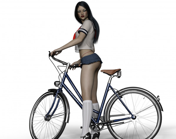 Обои картинки фото 3д графика, люди , people, фон, взгляд, девушка