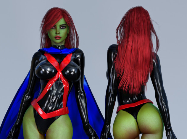 Обои картинки фото 3д графика, существа , creatures, фон, взгляд, девушка