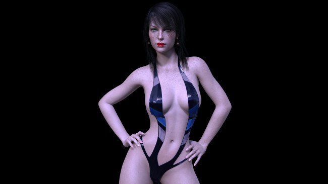 Обои картинки фото 3д графика, люди , people, девушка, фон, взгляд
