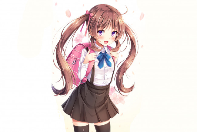 Обои картинки фото аниме, unknown,  другое , фон, взгляд, девушка