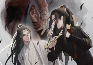 Картинка аниме mo+dao+zu+shi лань ванцзи вэй усянь флейта руки