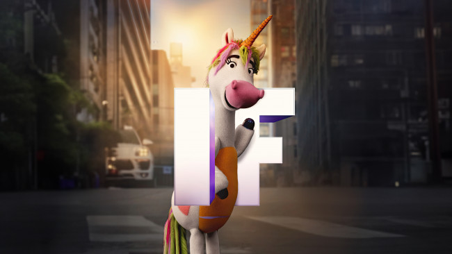 Обои картинки фото if ,  2024 , кино фильмы, if, воображаемые, друзья, фэнтези, драма, комедия, семейный, oзвучка, emily, blunt, unicorn