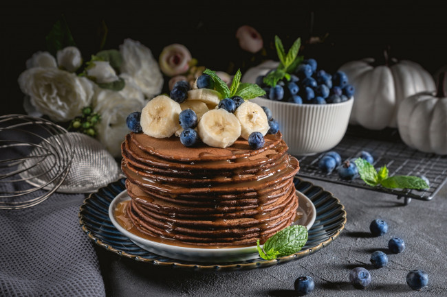 Обои картинки фото еда, блины,  оладьи, оладьи