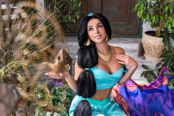 Картинка девушки анна+шаховская образ косплей наряд лампа сад