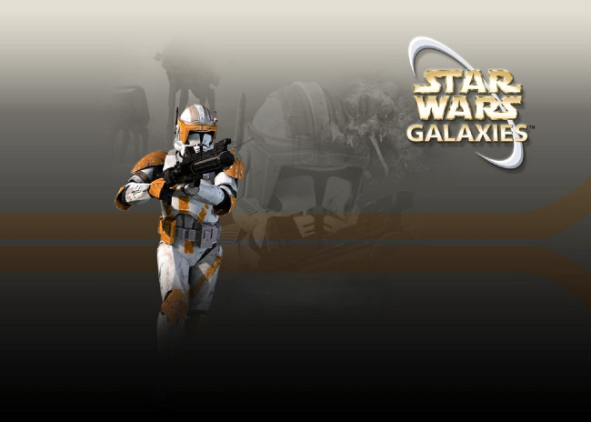 Обои картинки фото видео игры, star wars,  galaxies, штурмовик, броня, оружие