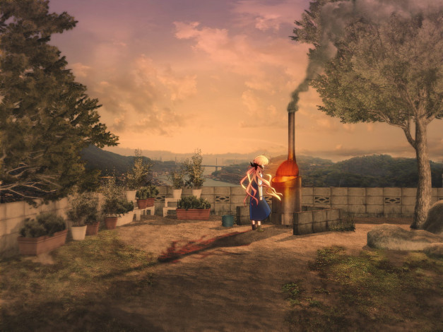 Обои картинки фото аниме, chaos, head