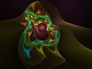 Картинка 3д графика fractal фракталы цвета узор фон