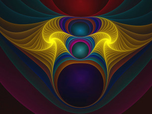 Картинка 3д графика fractal фракталы фон цвета узор