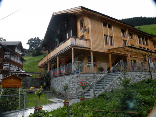 Картинка города здания дома австрия gimmelwald