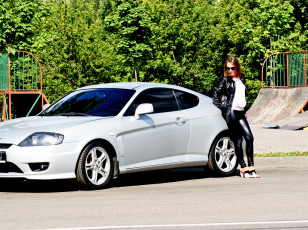 Картинка автомобили авто девушками и девушки