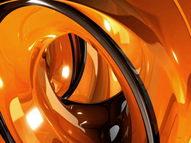 Обои картинки фото 3д, графика, abstract, абстракции, оранжевый, фон