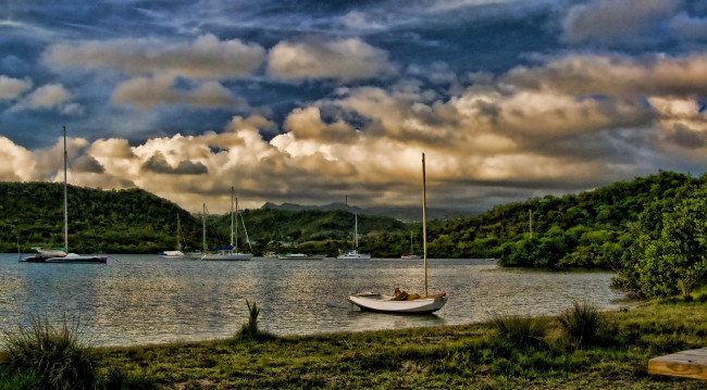 Обои картинки фото корабли, разные, вместе, grenada, гренада, бухта