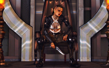 Картинка 3д графика people люди трон кинжал доспехи