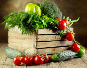 Картинка еда овощи ящик плоды