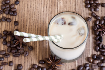 Картинка еда кофе +кофейные+зёрна зерна с молоком