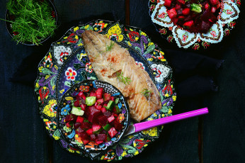 Картинка еда разное рыба винегрет