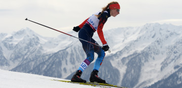 Картинка спорт лыжный+спорт лыжи снег горы