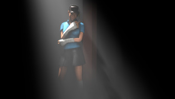 Картинка 3д+графика fantasy+ фантазия наушники взгляд девушка