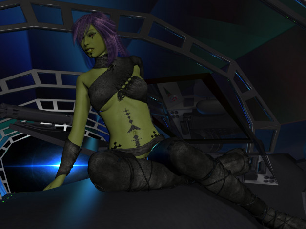 Обои картинки фото 3д графика, fantasy , фантазия, взгляд, девушка