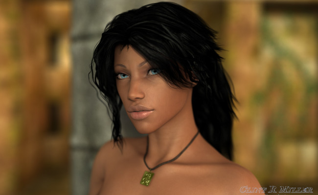 Обои картинки фото 3д графика, people , люди, взгляд, девушка