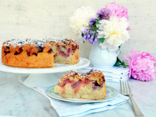 Картинка еда пироги фруктовый пионы