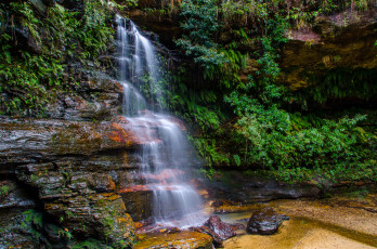 Картинка природа водопады водопад река лес